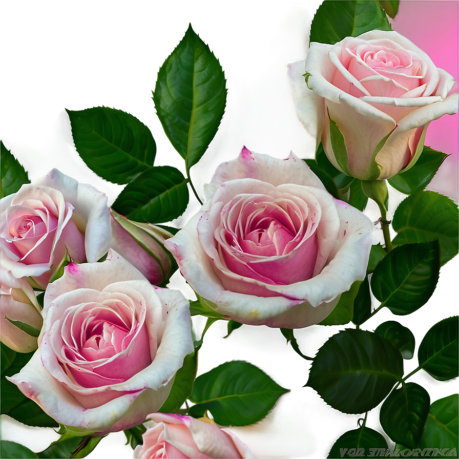 Pink Roses In Full Bloom Png 30