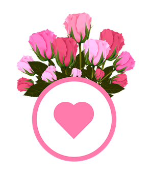 Pink Roses Love Emblem