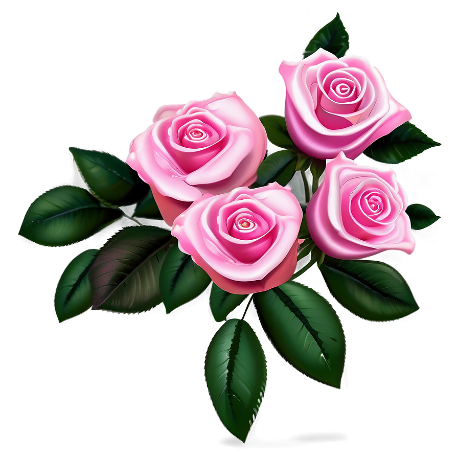 Pink Roses Valentine's Day Png Ubn