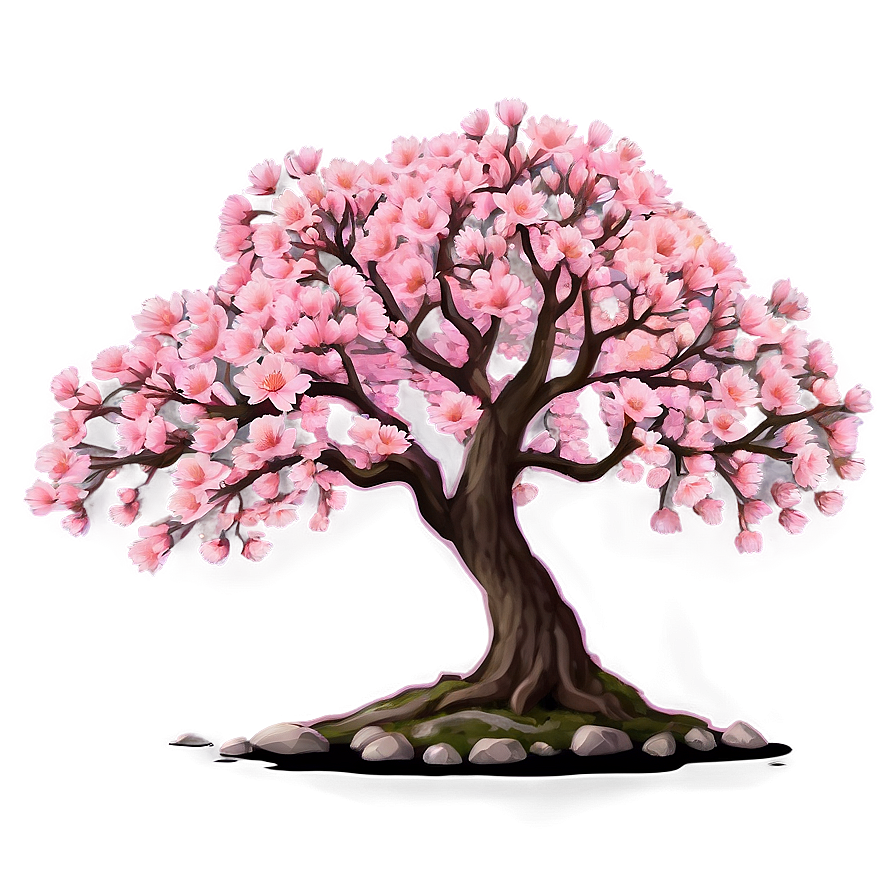 Pink Sakura Tree Landscape Png 06122024