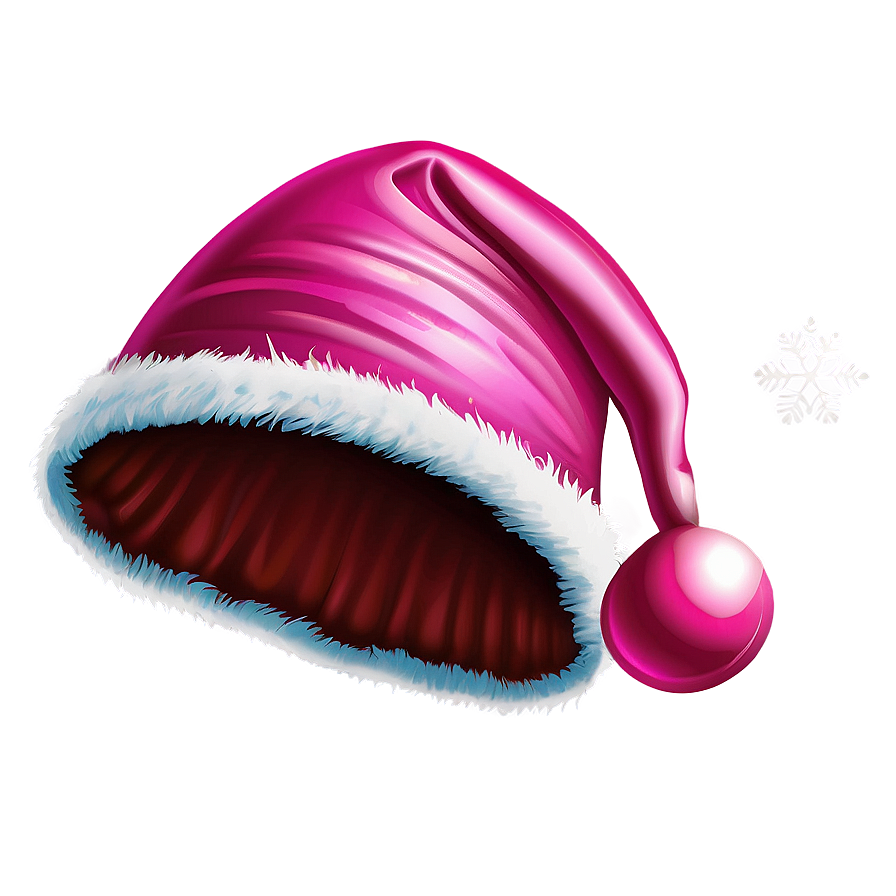 Pink Santa Hat Vector Png 9