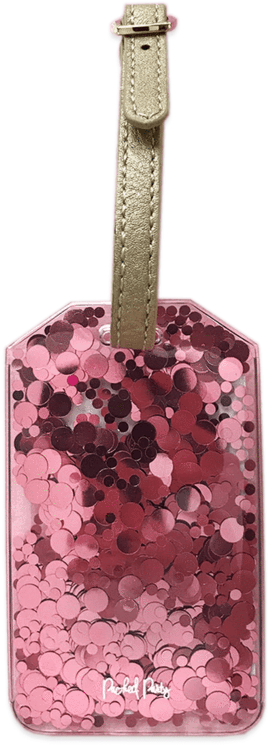 Pink Sequin Luggage Tag