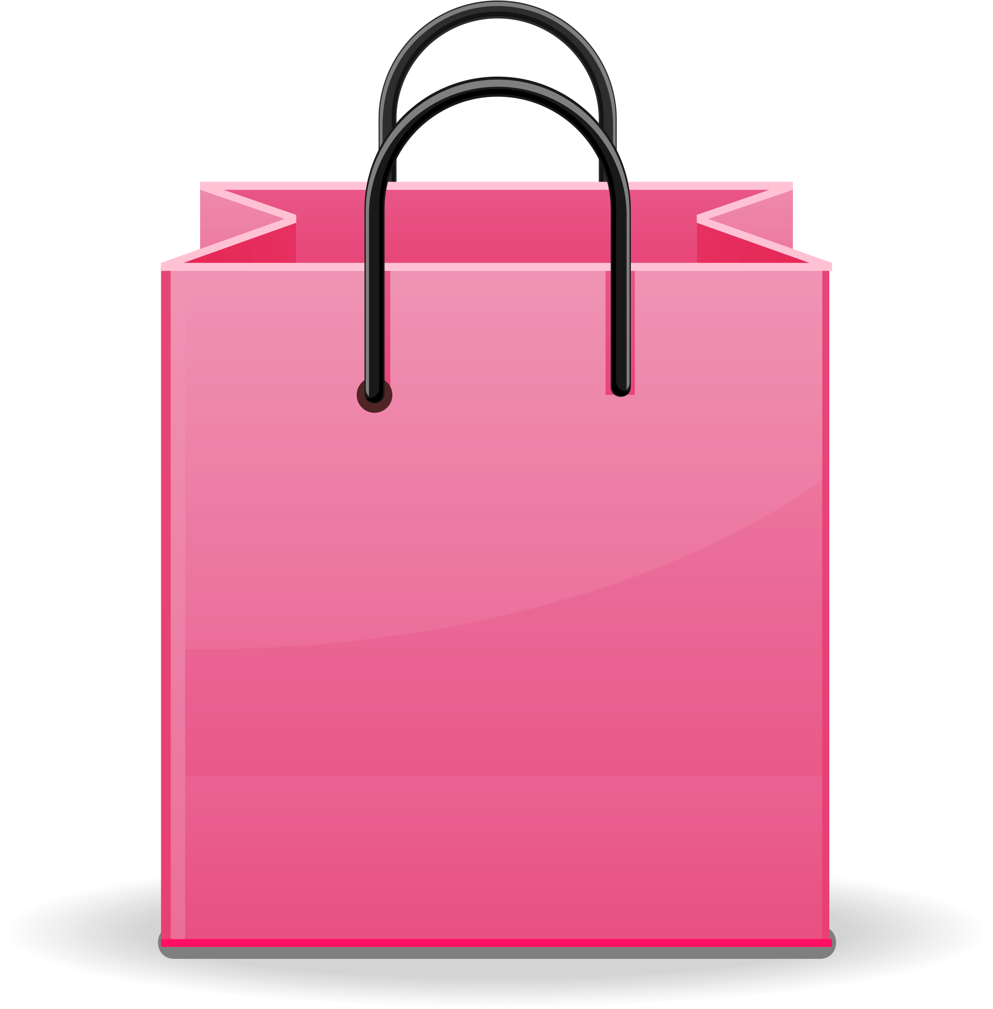 Pink Shopping Bag Vector Illustration