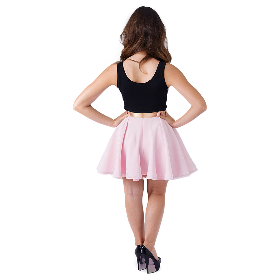 Pink Skater Dress Png Qre87