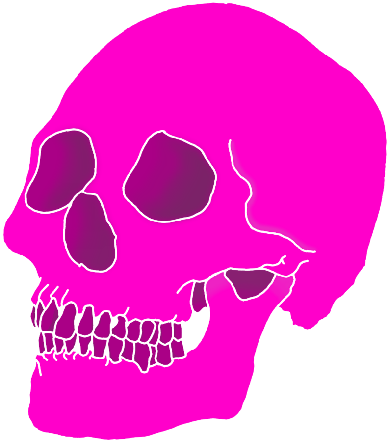 Pink Skull Graphic Art