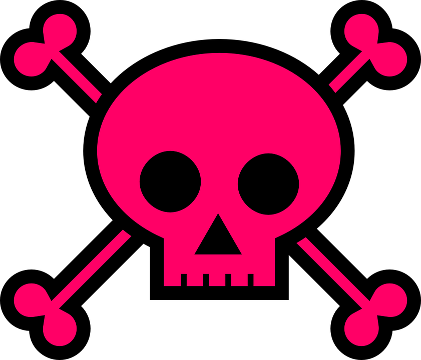 Pink Skulland Crossbones Icon