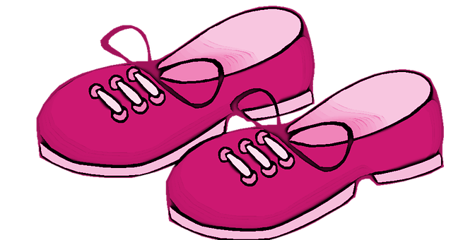 Pink Sneakers Illustration