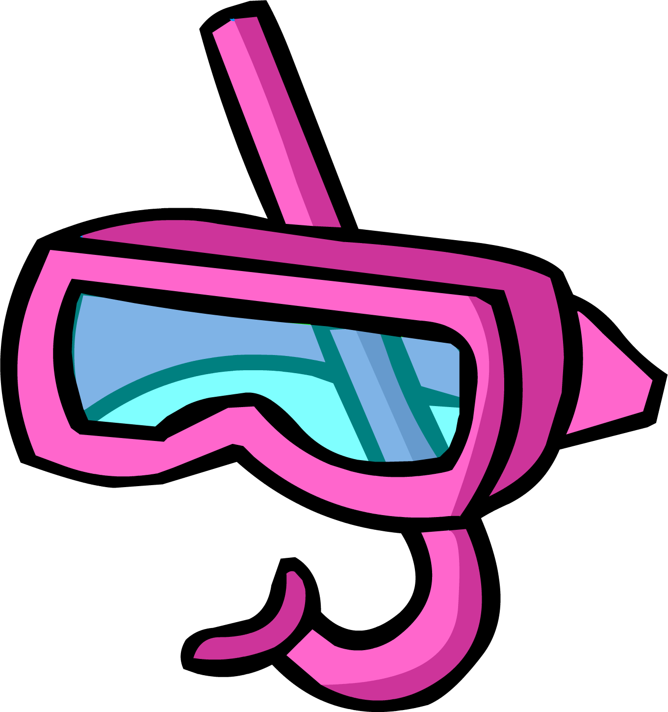 Pink Snorkel Mask Vector