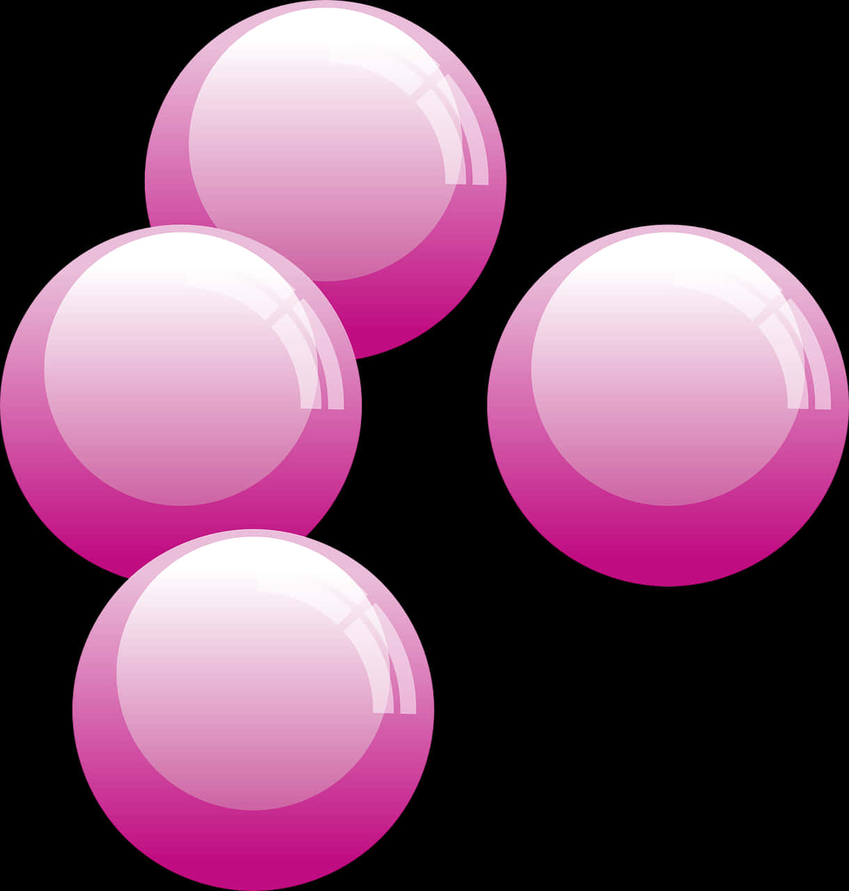 Pink Soap Bubbles Vector Illustration