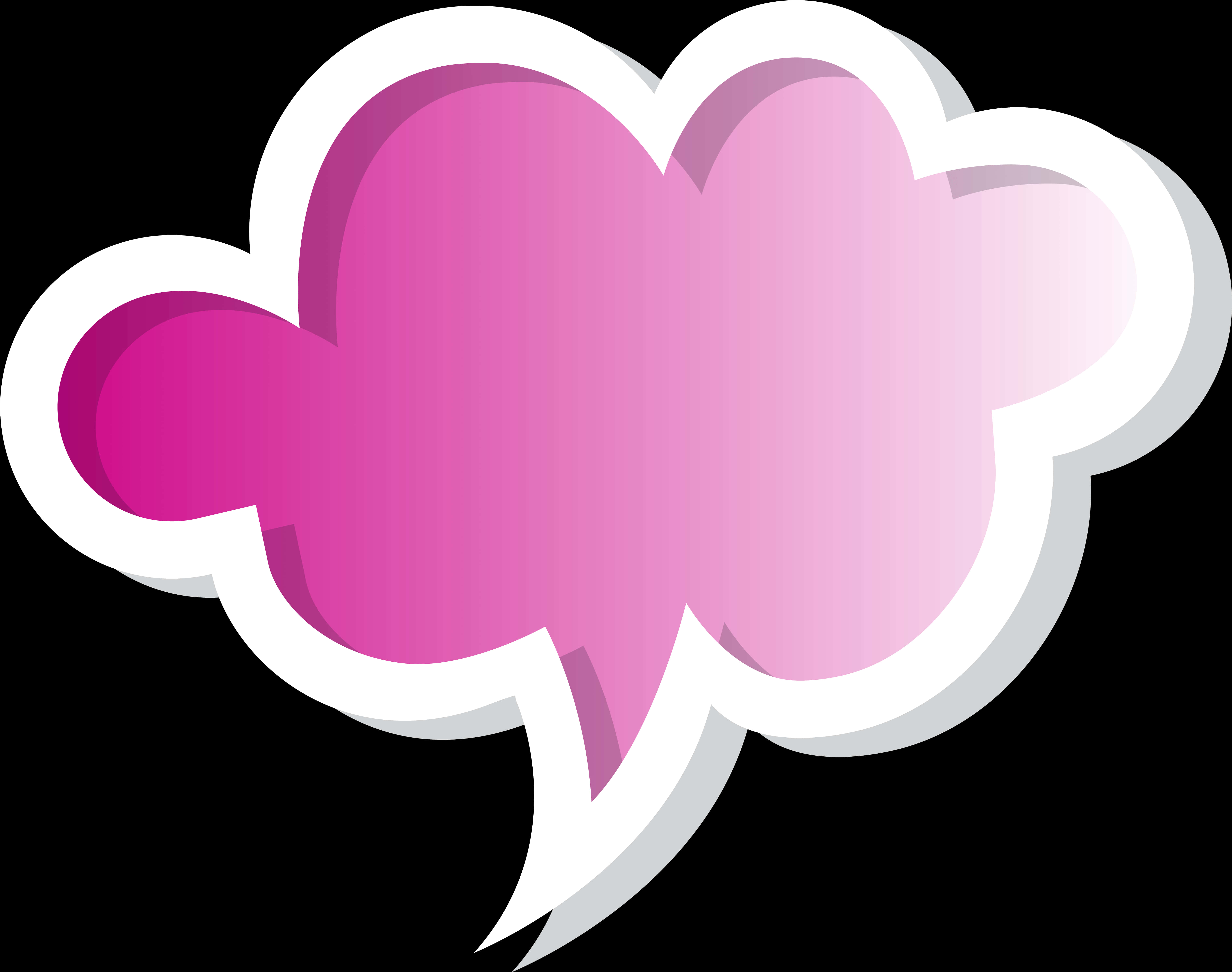 Pink Speech Bubble Graphic