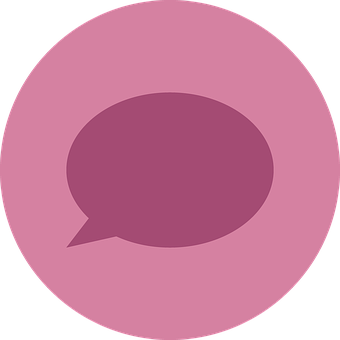 Pink Speech Bubble Icon