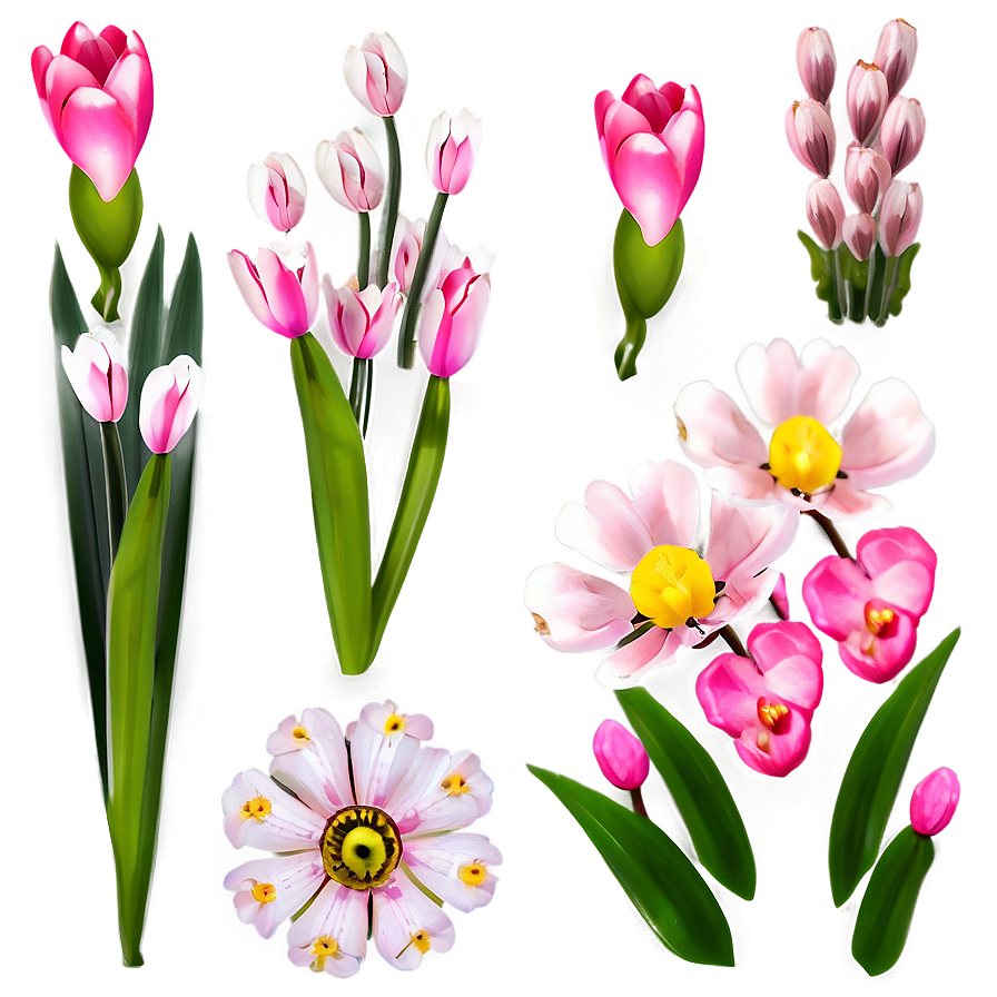 Pink Spring Flower Png Grl