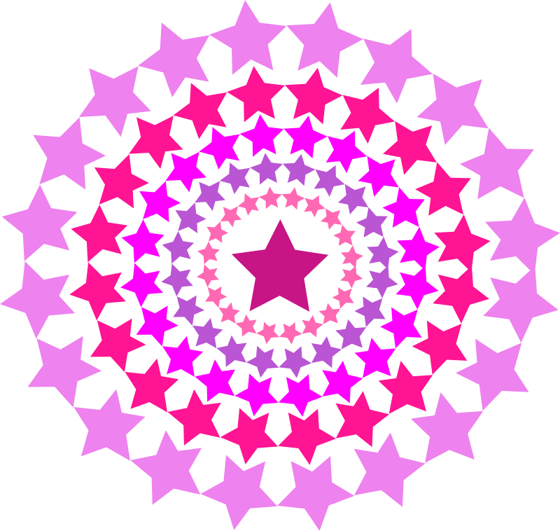 Pink Star Mandala Pattern