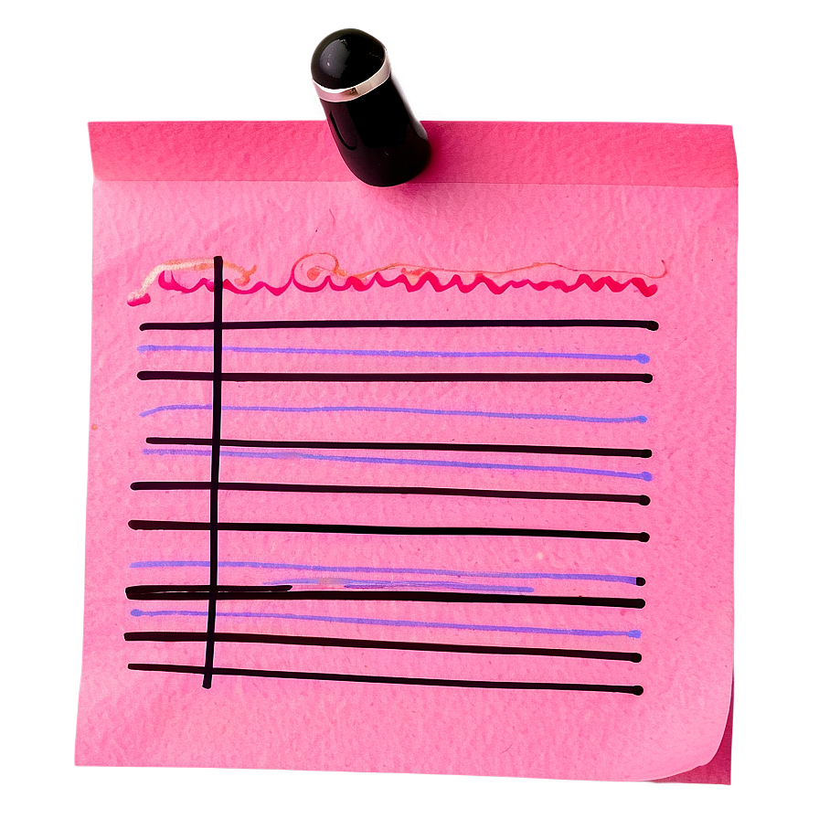 Pink Sticky Note Png Yjf5