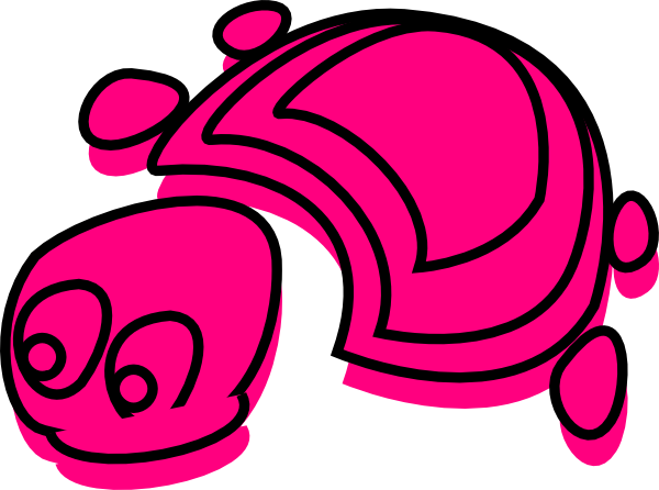 Pink_ Stylized_ Tortoise_ Vector