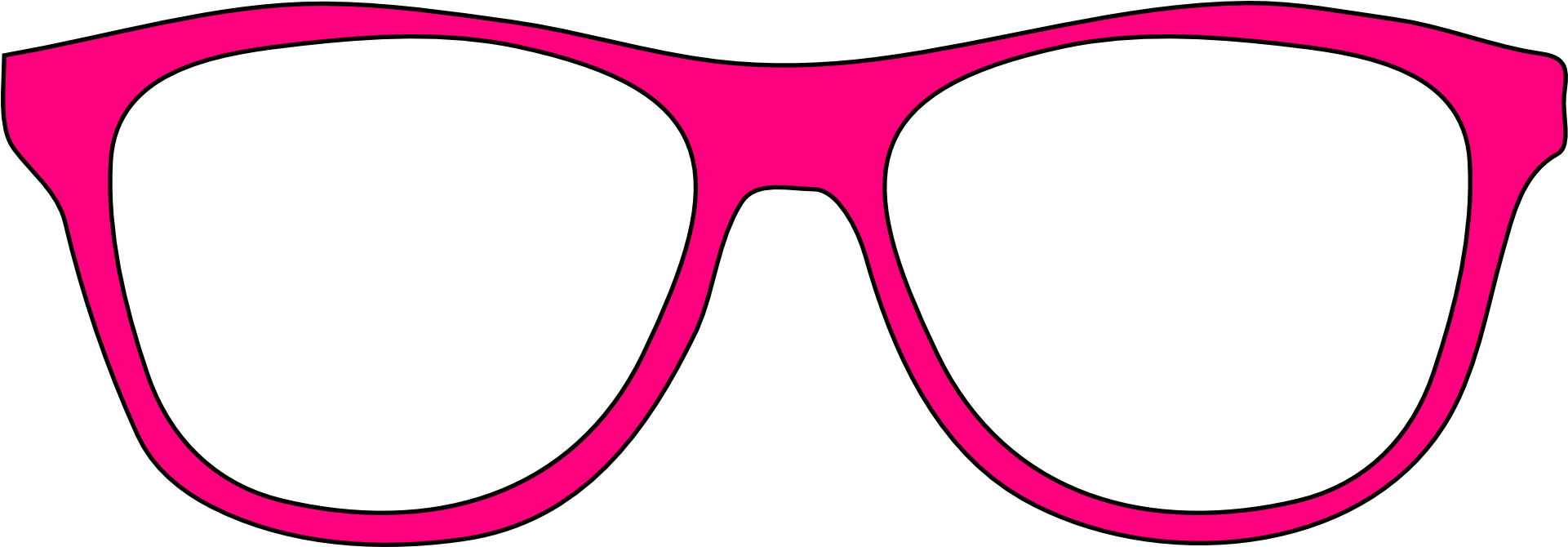 Pink Sunglasses Outline