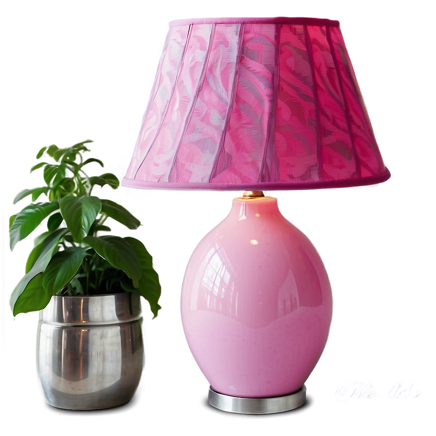 Pink Table Lamp Png 06262024