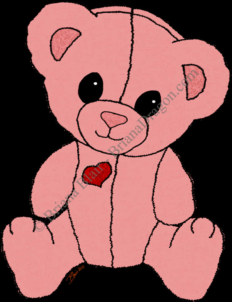 Pink Teddy Bear With Heart