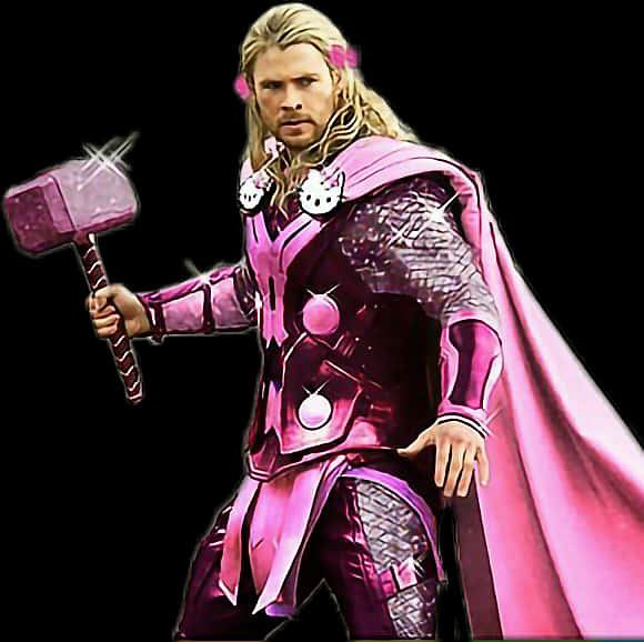 Pink Thorwith Mjolnir