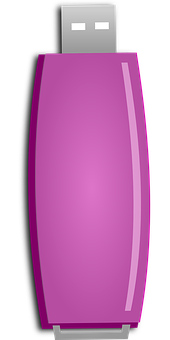 Pink U S B Flash Drive Vector