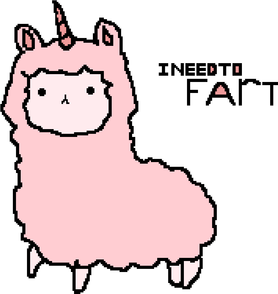 Pink Unicorn Alpaca Need To Fart