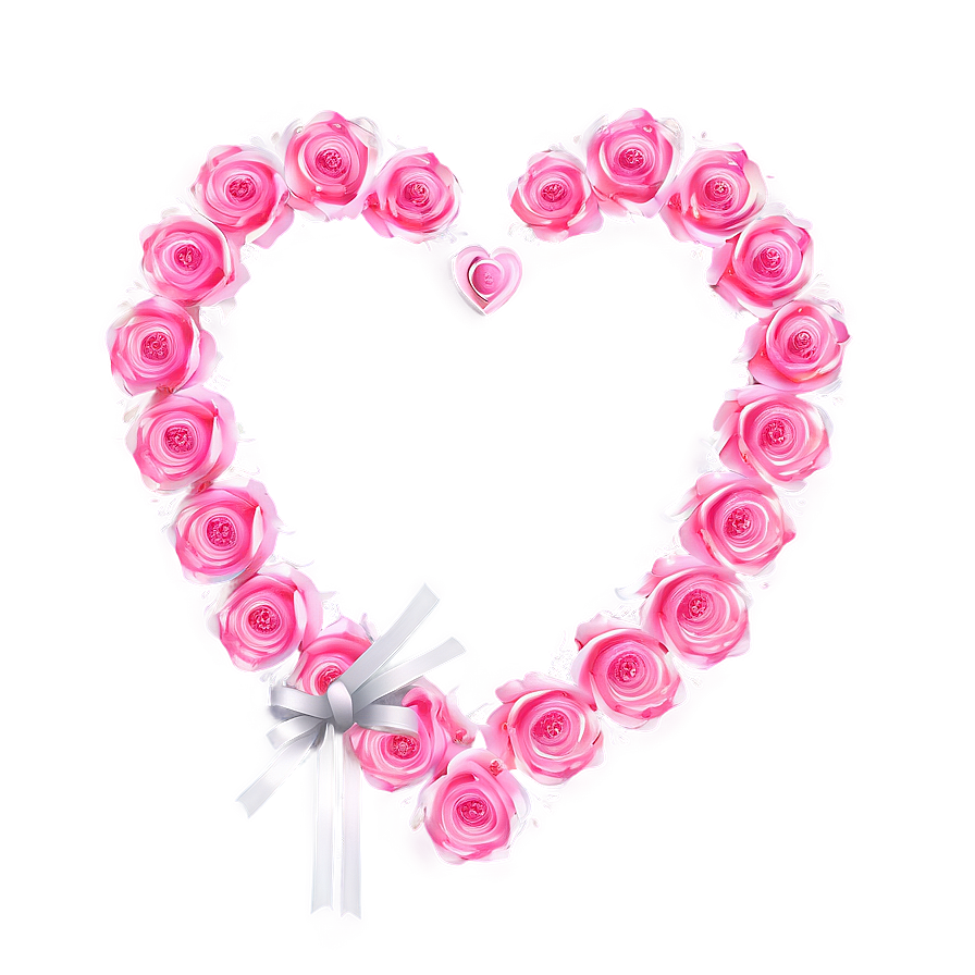 Pink Valentines Border Design Png 06262024