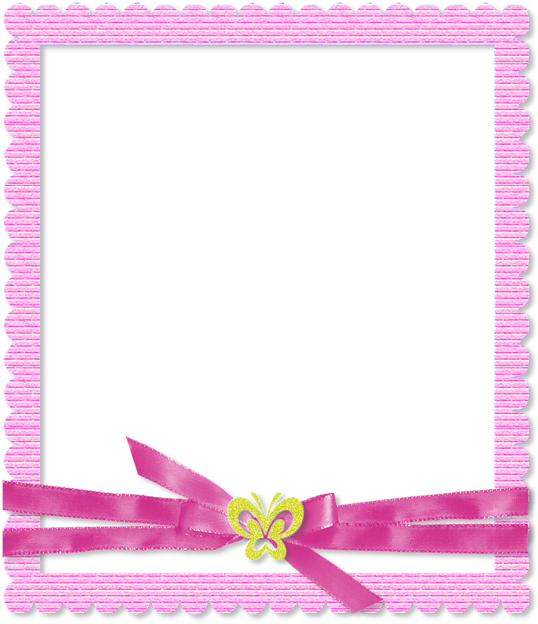 Pink Vintage Framewith Ribbon