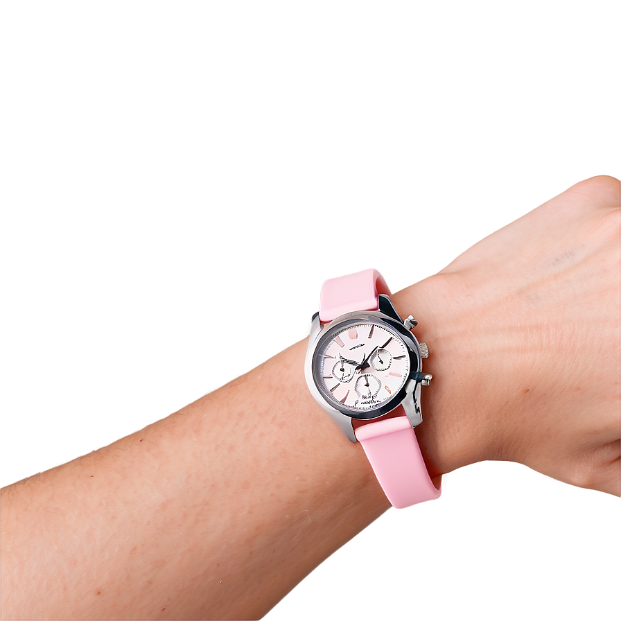 Pink Watch Hands Png 06262024