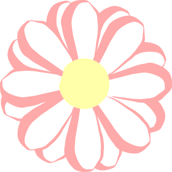 Pink White Daisy Clipart