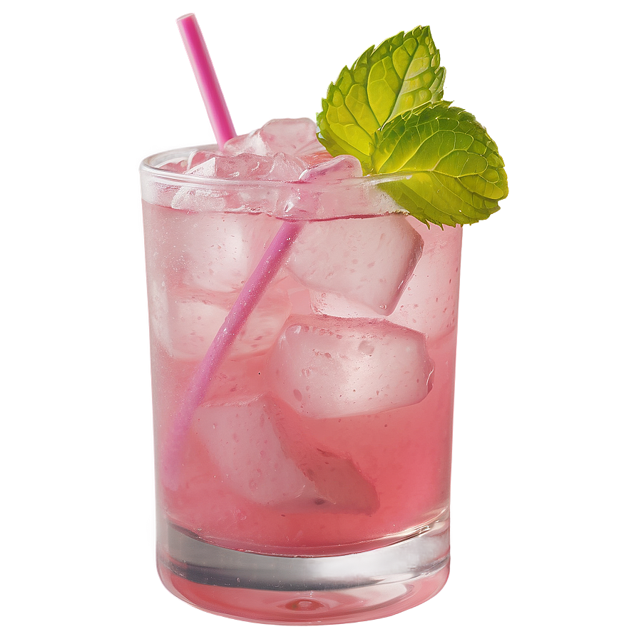 Pink Whitney With Mint Garnish Png 76