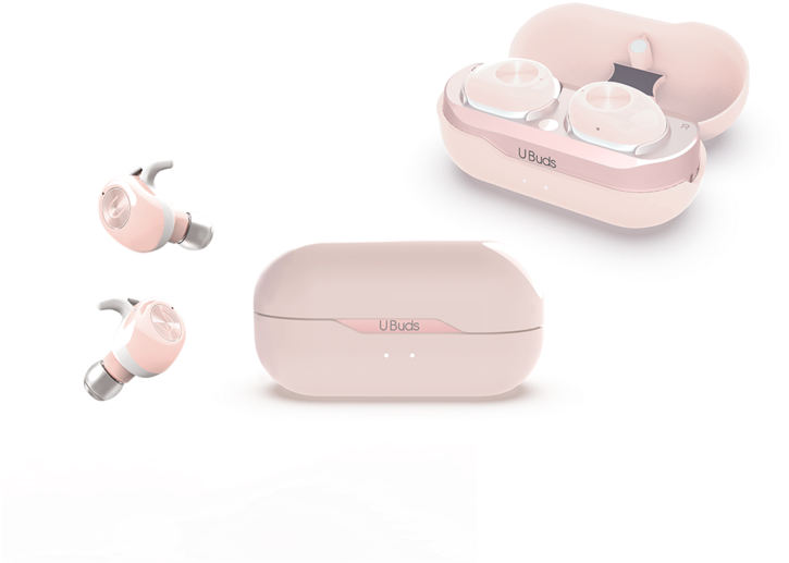 Pink Wireless Earbudsand Charging Case