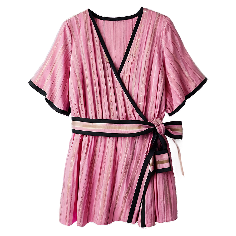 Pink Wrap Dress Png 06292024