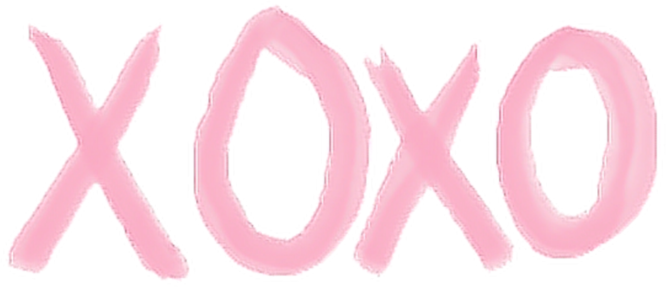 Pink X O X O Letters Transparent Background