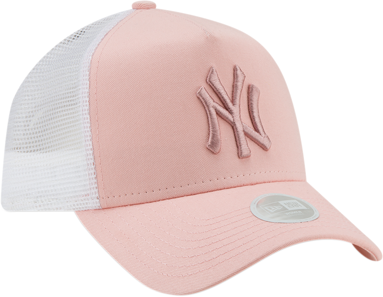 Pink Yankees Cap White Mesh Back