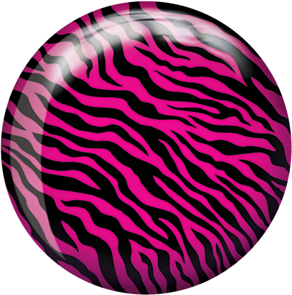 Pink Zebra Bowling Ball Design