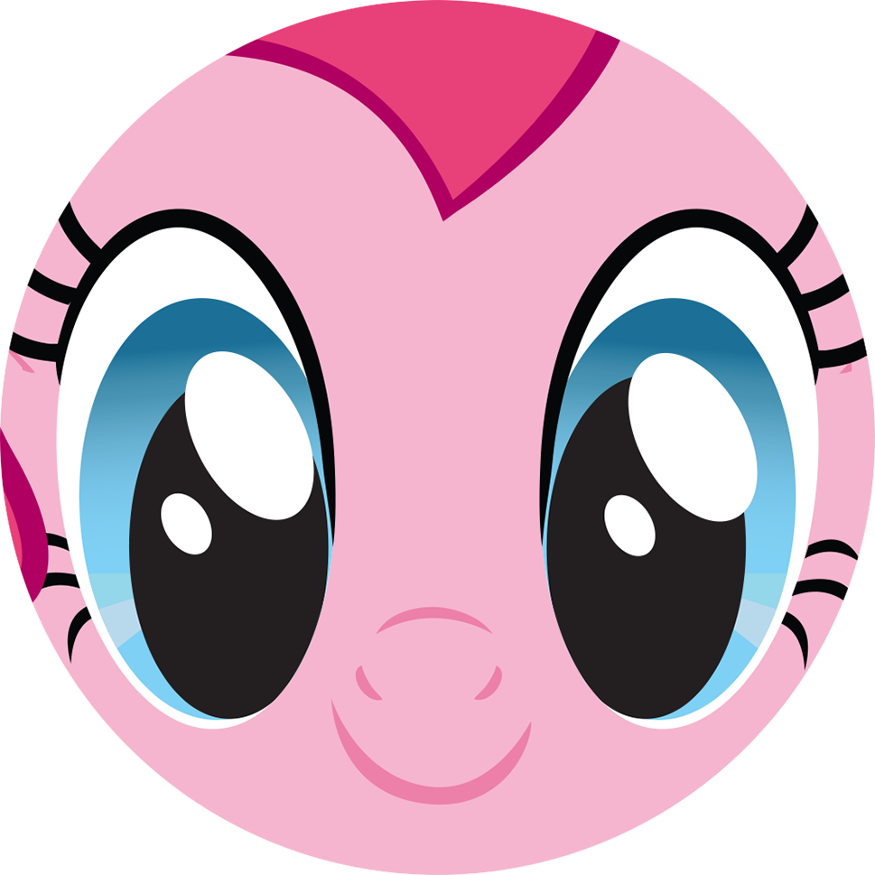 Pinkie Pie Close Up Vector Art