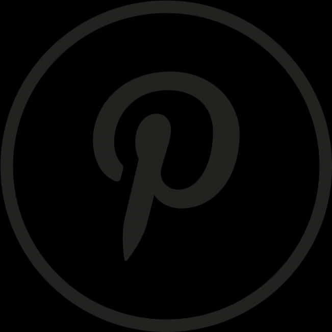 Pinterest Logo Black Background