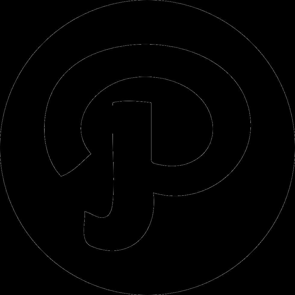 Pinterest Logo Blackand White