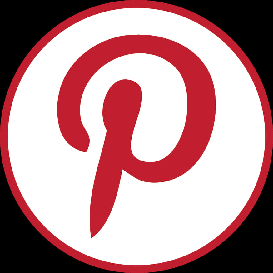 Pinterest Logo Redand White