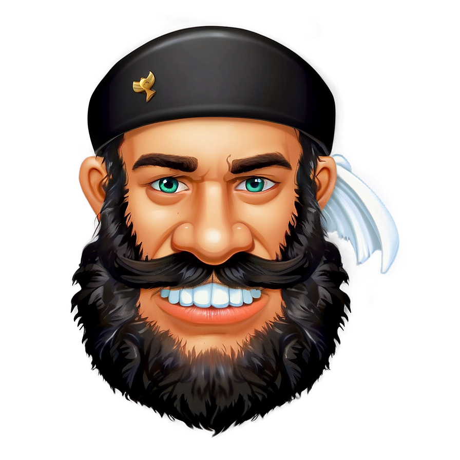 Pirate Cartoon Beard Png 06272024