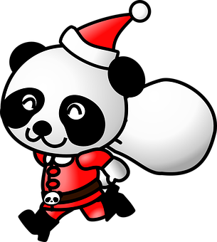 Pirate Pandain Santa Hat