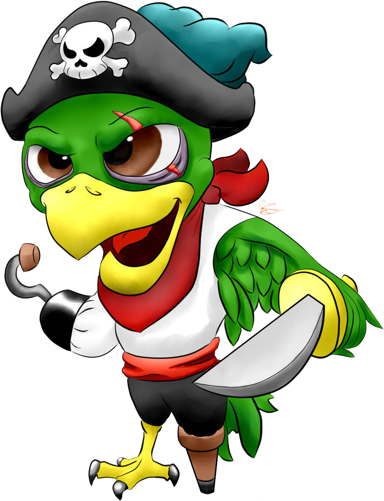 Pirate Parrot Cartoon Character