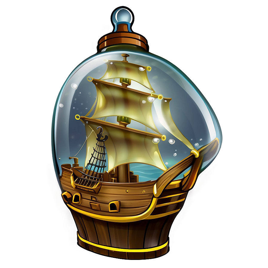 Pirate Ship In A Bottle Png 05212024