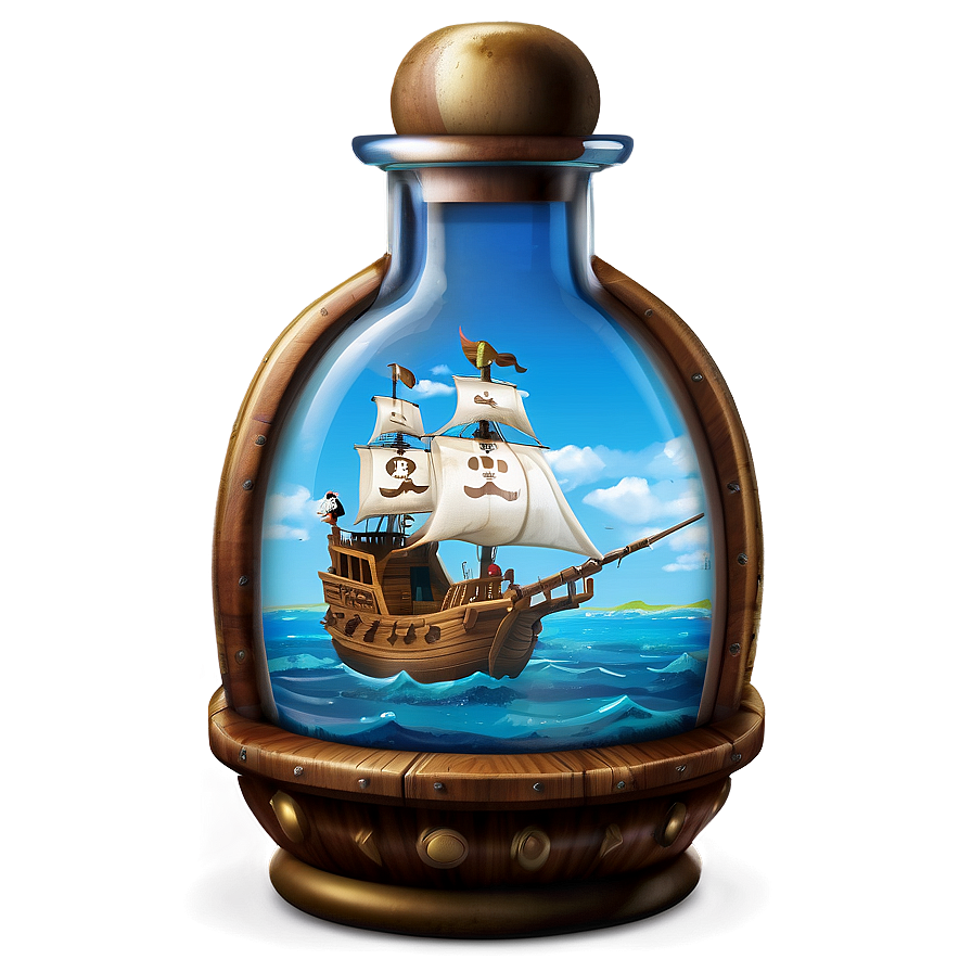 Pirate Ship In A Bottle Png Bns75