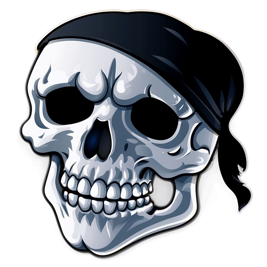 Pirate Skullwith Bandana Graphic