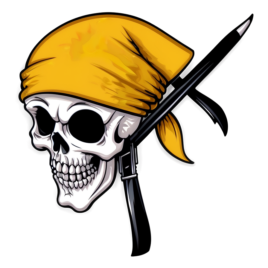 Pirate Skullwith Bandanaand Sword