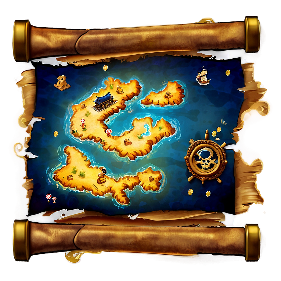 Pirate Treasure Map Png 06112024