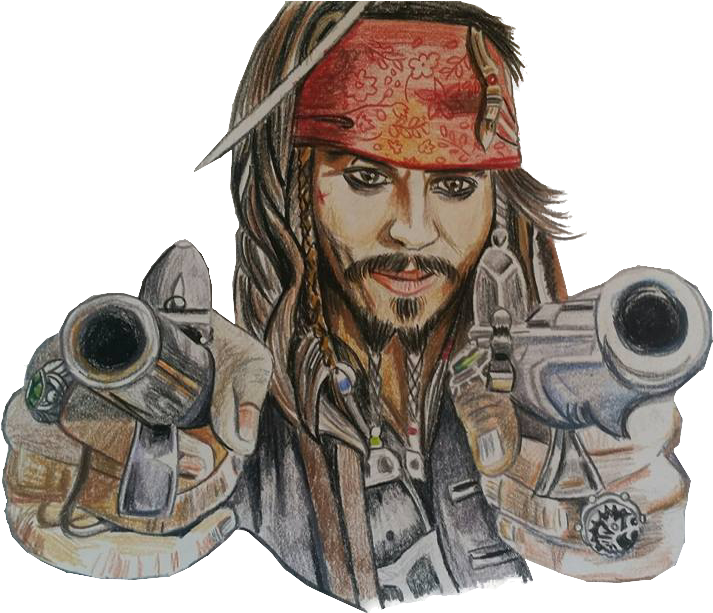 Pirate With Guns Sketch