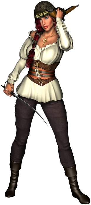 Pirate Woman Character Pose