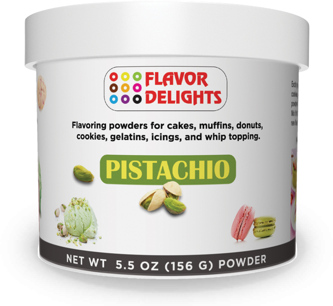 Pistachio Flavor Delights Powder Container